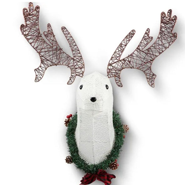 Lighted Christmas Wall Décor Reindeer Head