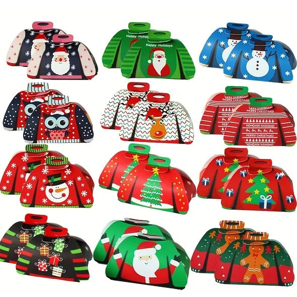 24Pcs Christmas Candy Boxes for Xmas Party Decor