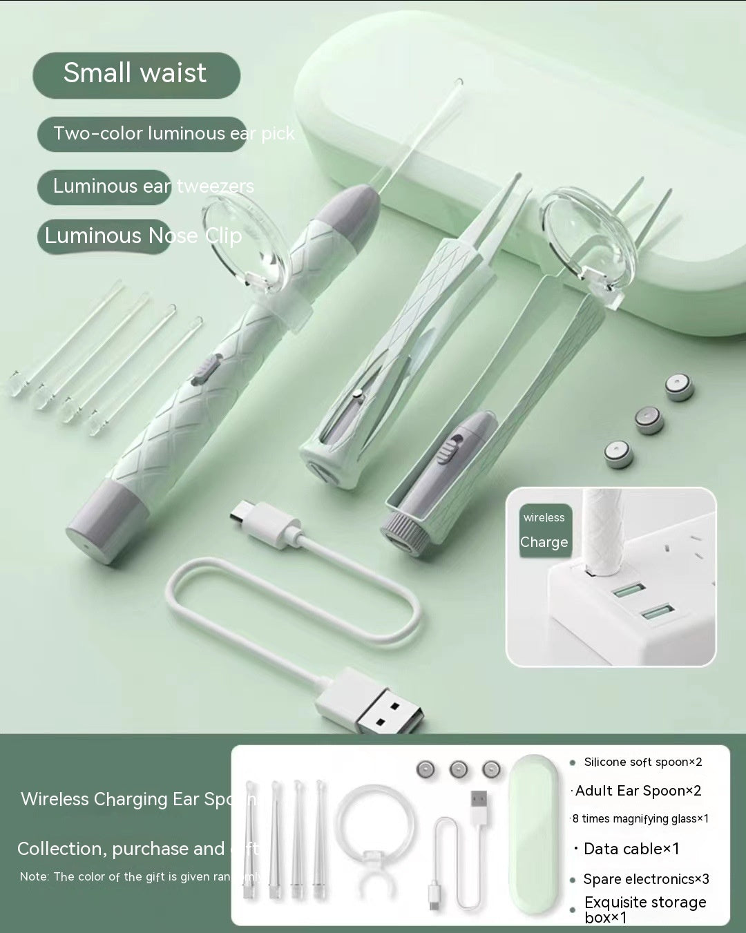 Ear Cleaning Tool Set with Light-emitting