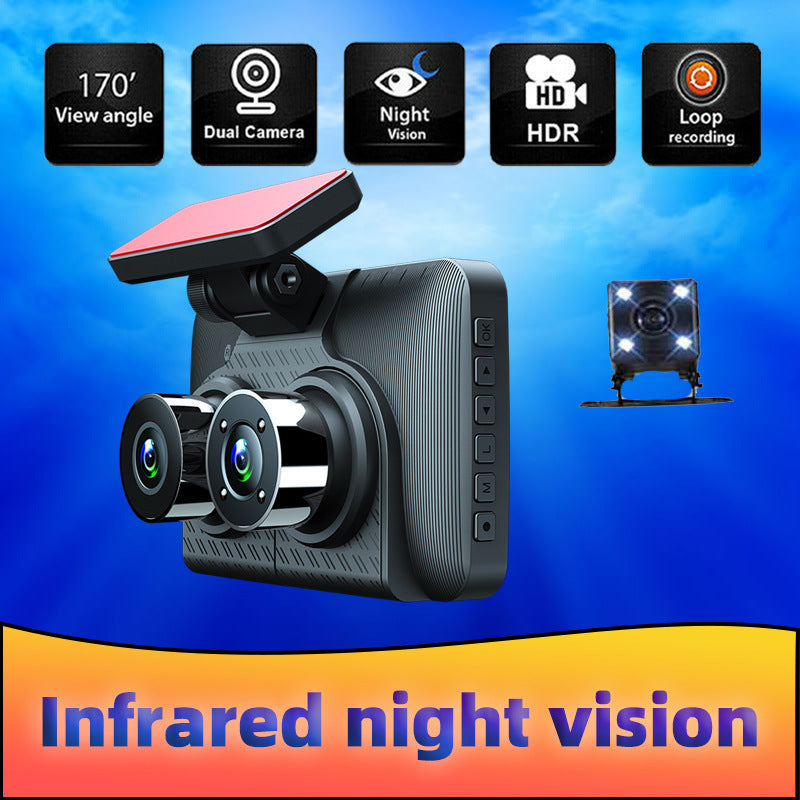 Dashcam with 4 Inch smart screen HD 1080P Infrared Night Vision