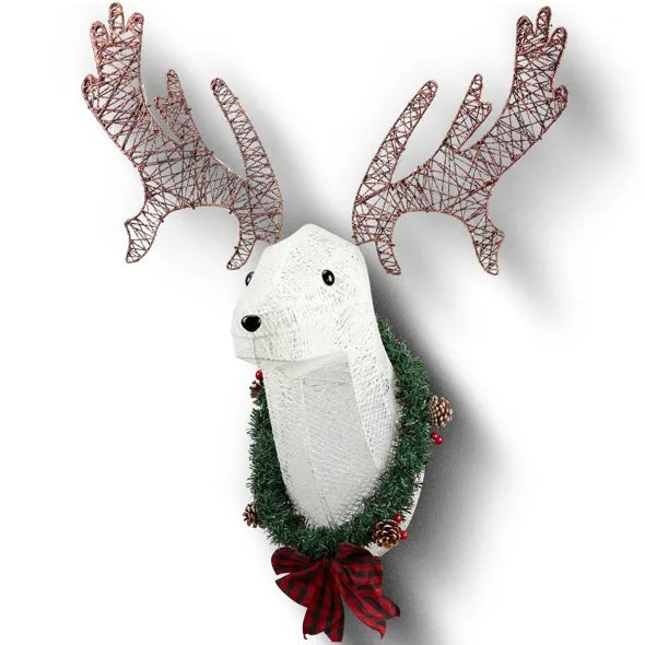 Lighted Christmas Wall Décor Reindeer Head