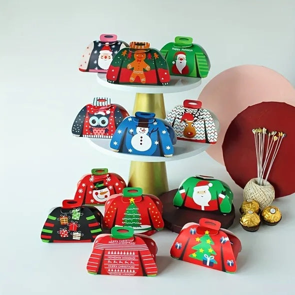 24Pcs Christmas Candy Boxes for Xmas Party Decor