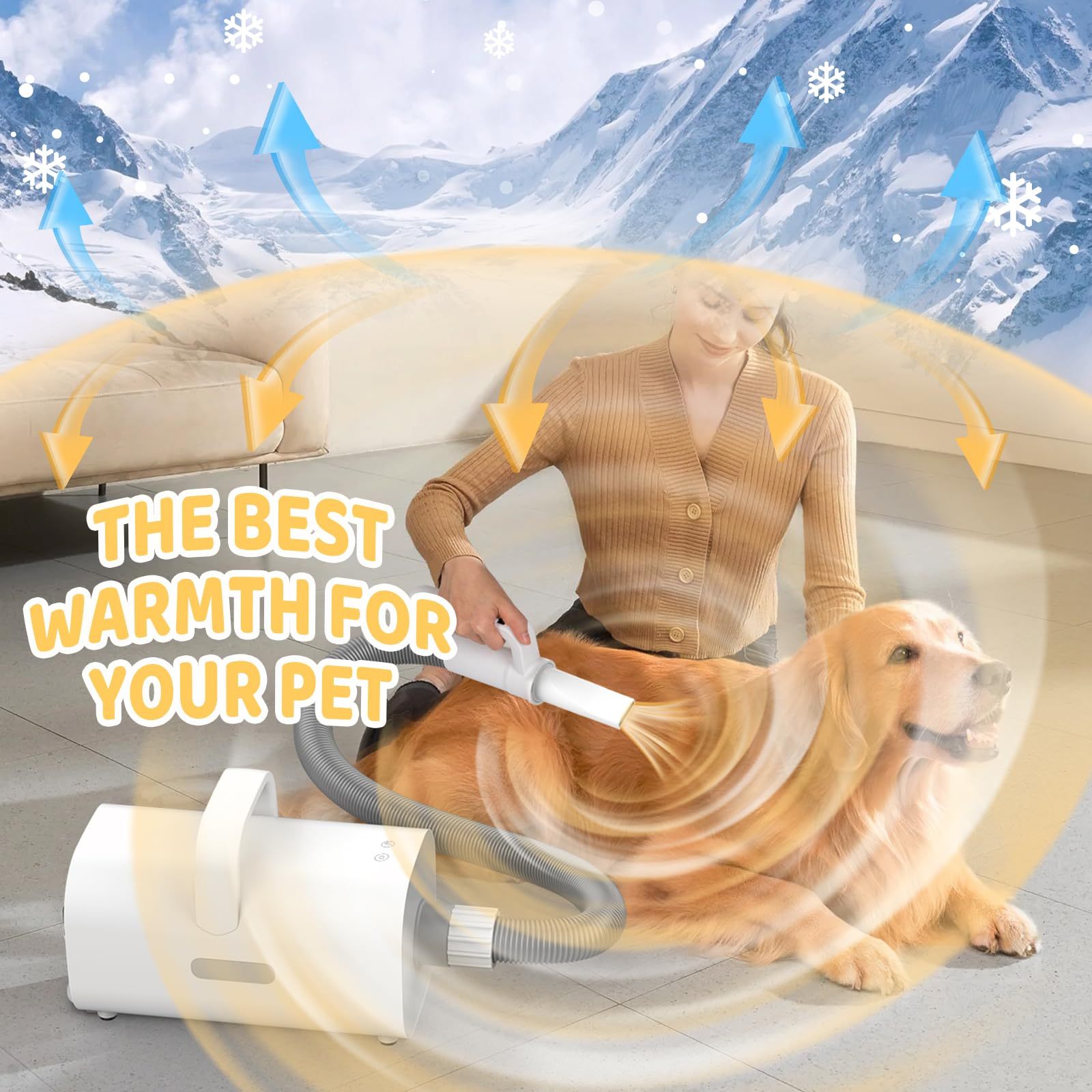4-in-1 Smart Handle,Pet Hair Dryer